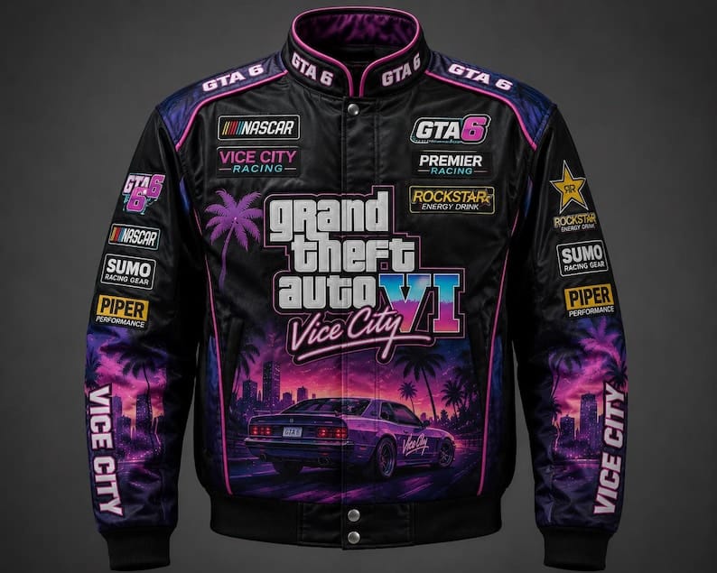 Giacca racing GTA 6 Drop 01, vista frontale