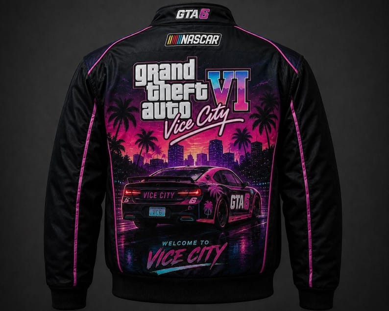 Giacca racing GTA 6 Drop 01, vista posteriore